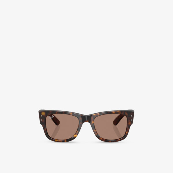 

Солнцезащитные очки Ray-Ban Mega Wayfarer квадратные летняя капсула, коричневый