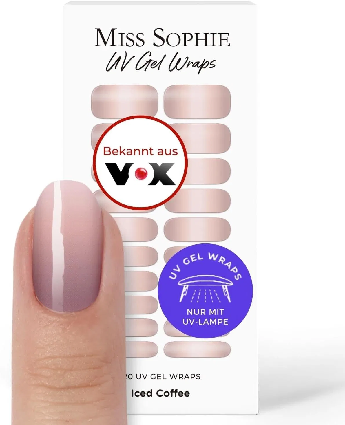 UV-гель-пленки для ногтей «Iced Coffee UV» от Miss Sophie, 20 шт. Miss Sophie, Iced Coffee