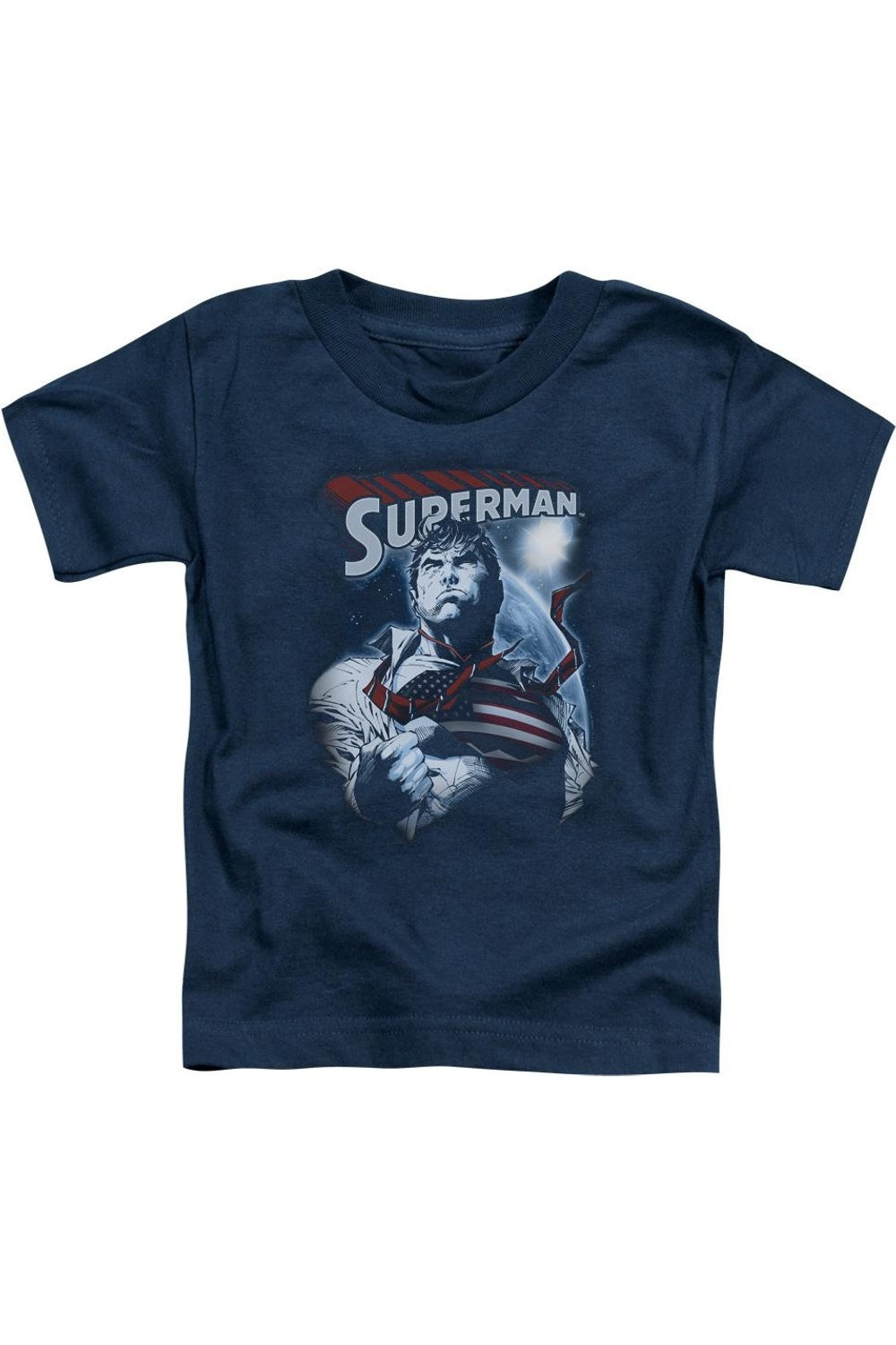

Супермен Футболка с коротким рукавом для малышей Gildan, темно-синий