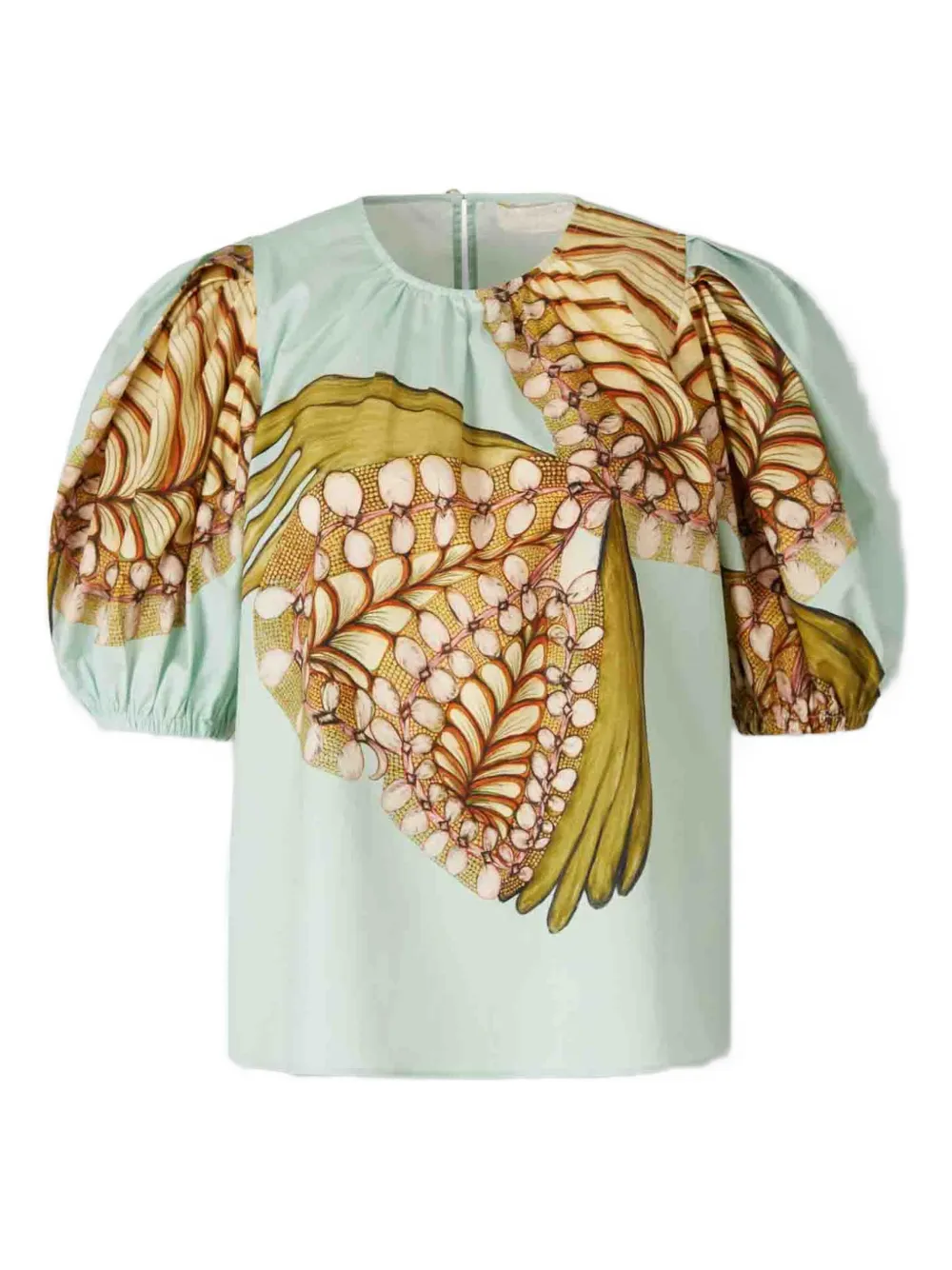 

Топ Ravena с пышными рукавами и ботаническим принтом Ulla Johnson, синий