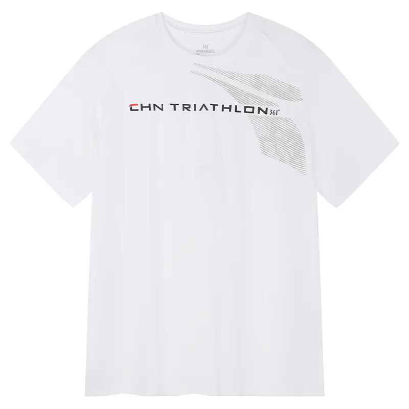 

361° Футболка мужская белая с круглым вырезом умеренно прямого кроя