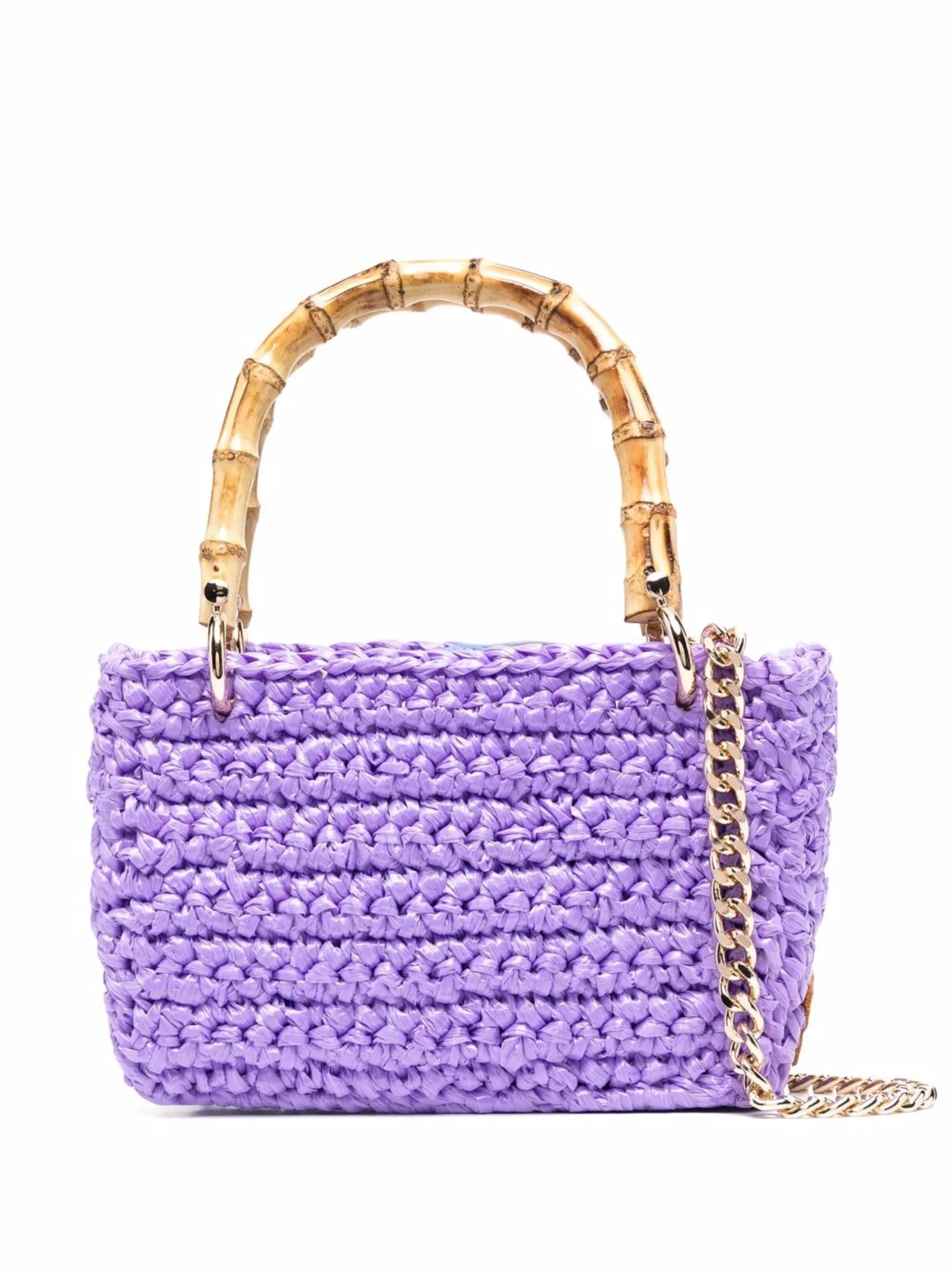 

Плетеная сумка-тоут размера мини Chica, фиолетовый