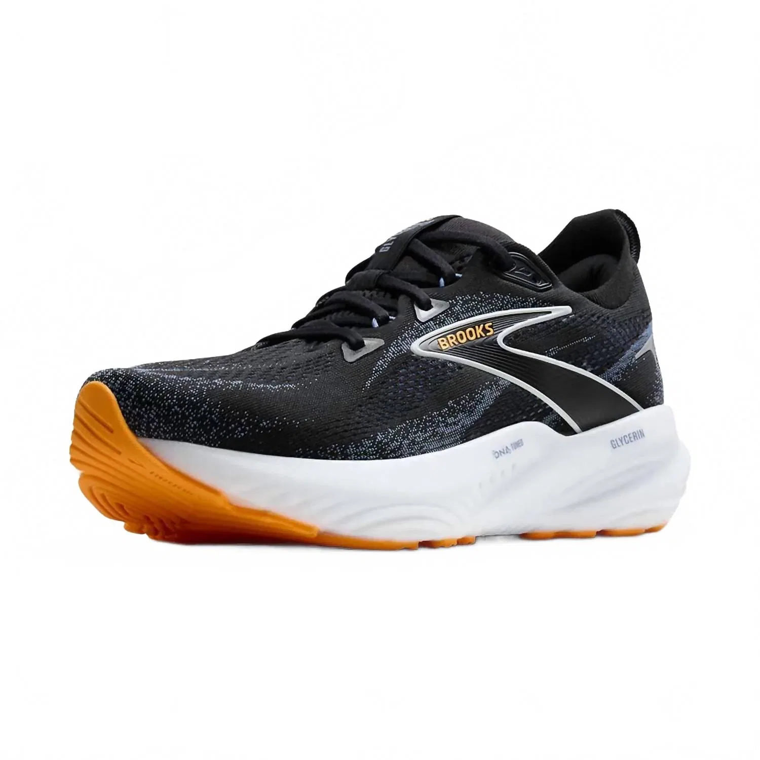 BROOKS Мужские беговые кроссовки Glycerin GTS 22 в черно-сине-оранжевом цвете — фото 3