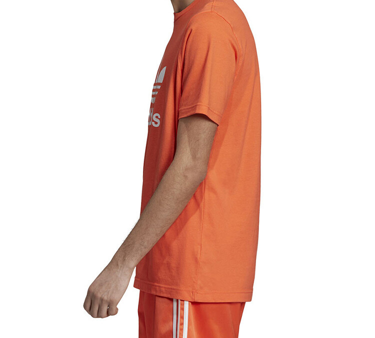 Футболка с трилистником мужская оранжевая Adidas Originals, оранжевый — фото 4