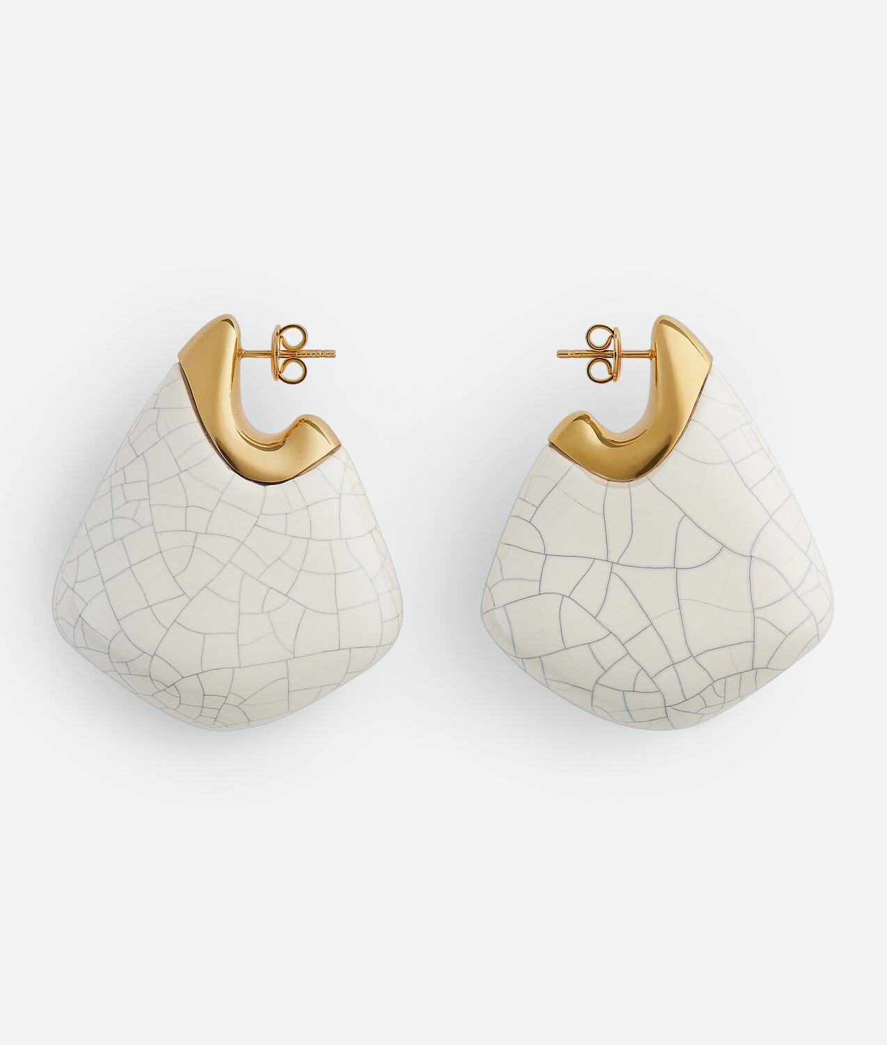

Large fin earrings BOTTEGA VENETA, мел