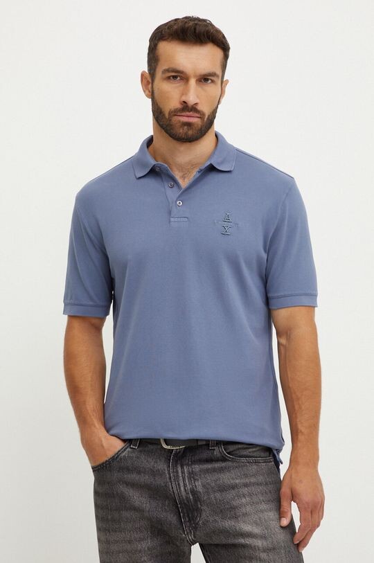 

Хлопковое поло Armani Exchange, синий