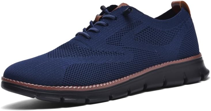 

Мужские кроссовки Wearbreeze Business Casual Oxford - легкие классические туфли на шнуровке для работы, путешествий и повседневной носки Rufone, синий