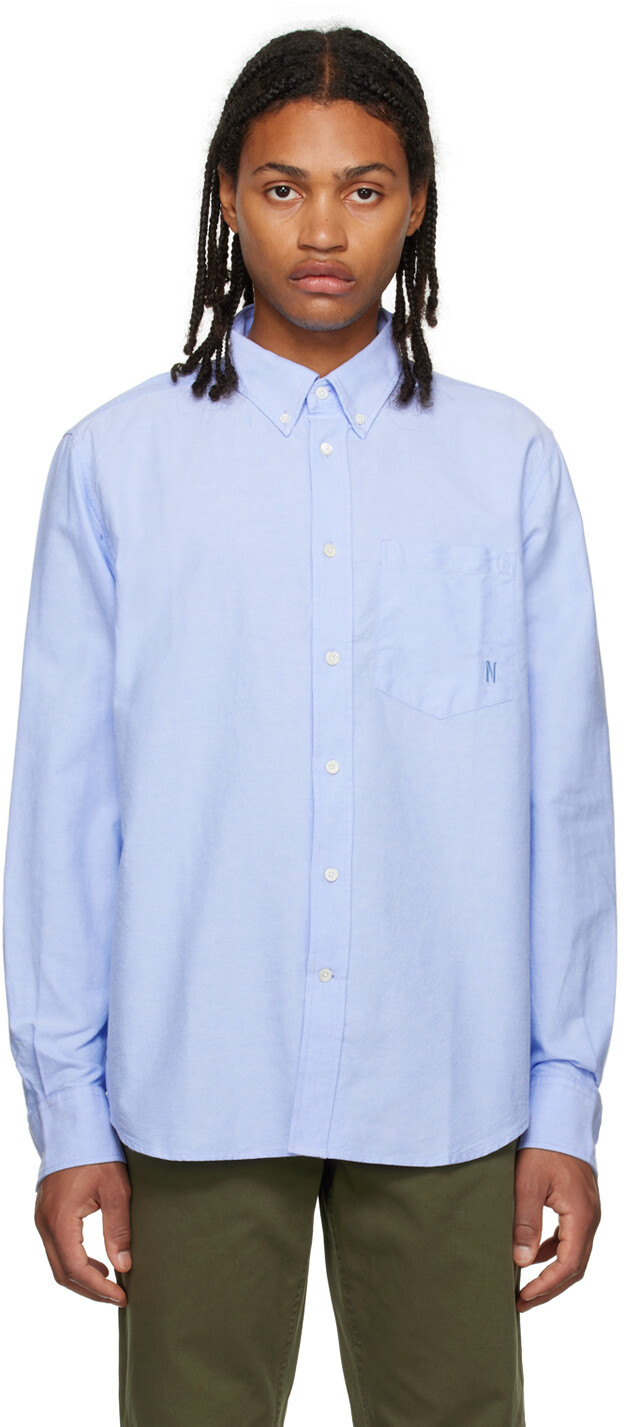 

NORSE PROJECTS Синяя рубашка из Альгота, Синий, NORSE PROJECTS Синяя рубашка из Альгота