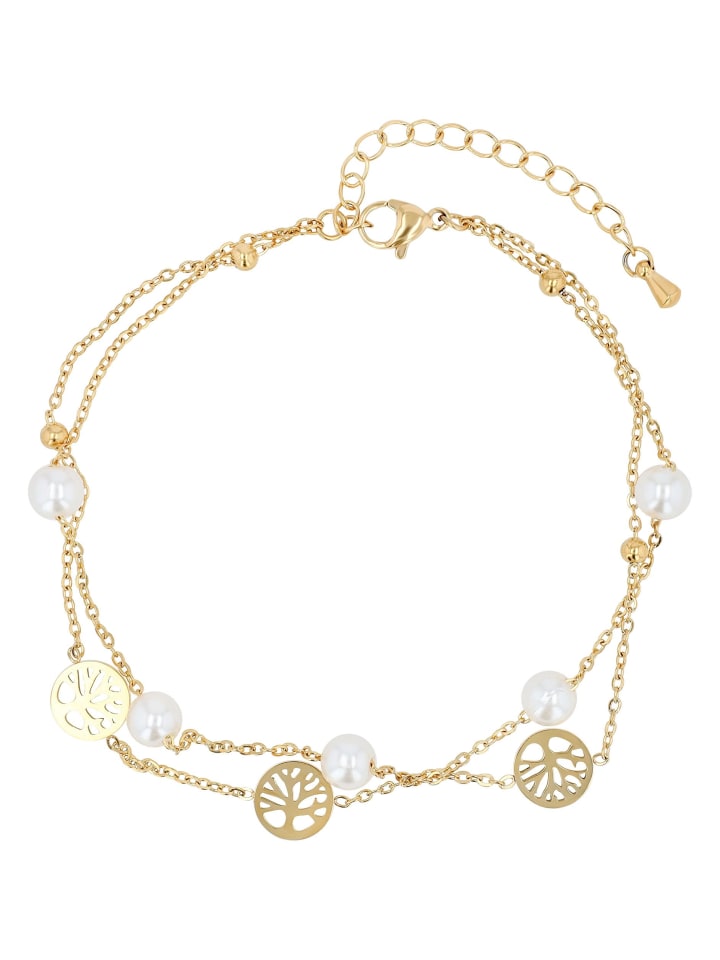 

Adeliás Женский браслет на лодыжку - «Древо жизни», изготовленный из нержавеющей стали с золотым покрытием