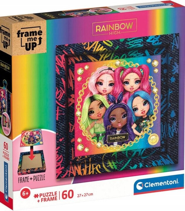 

Clementoni, пазл Rainbow High, с рамкой, 60 шт.
