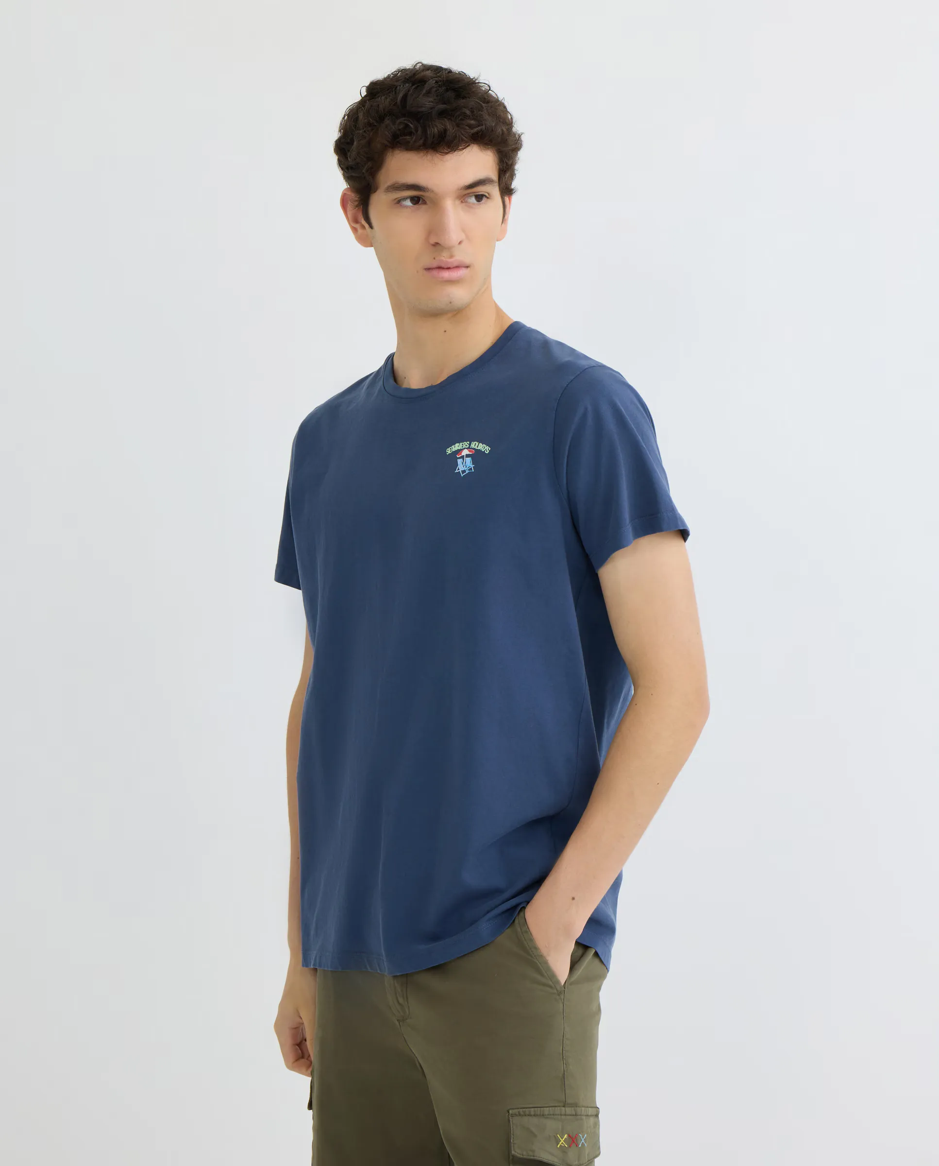 

Футболка мужская с коротким рукавом и круглым вырезом El Pulpo, темно-синий