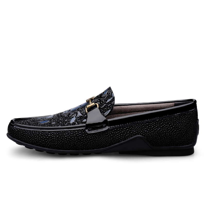 CKVUSAMG Лоферы Gommino Unisex, черно-синие/черно-золотые