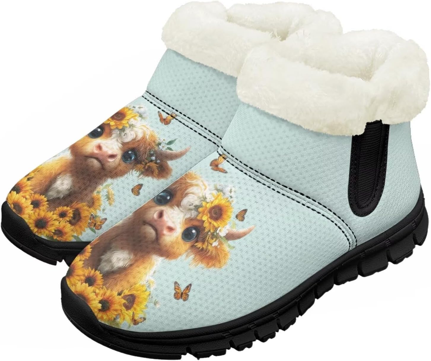 

Девочки Мальчики Зимние Сапоги Сноубутсы для Малышей Теплая Обувь с Меховой Подкладкой Модные Ботильоны Нескользящая Обувь Chririnla, Highland Calf