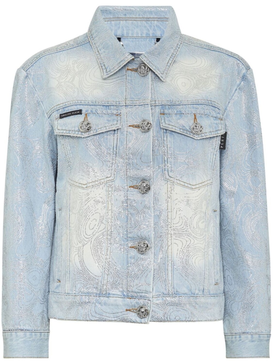 

Джинсовая куртка с аппликацией Philipp Plein, синий