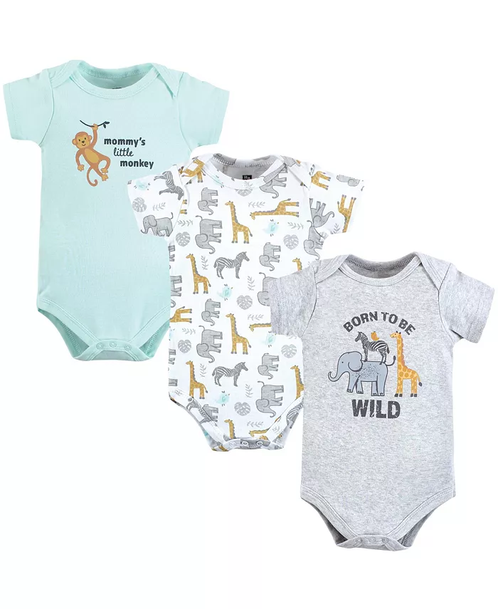 Комплект из 3 боди Hudson Cotton для мальчиков Hudson Baby, серый — фото 4