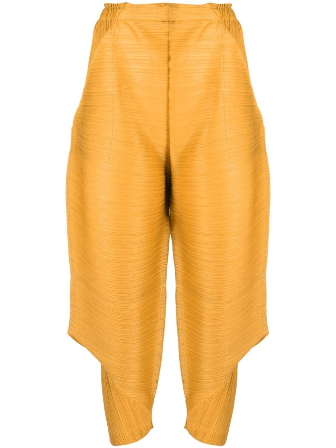 

Pleats Please Issey Miyake укороченные брюки со складками, желтый