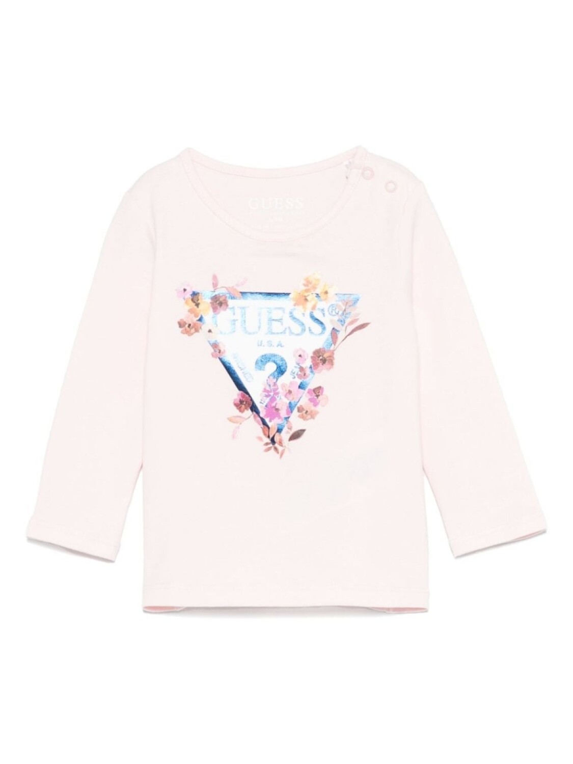 

Guess kids футболка с логотипом, розовый
