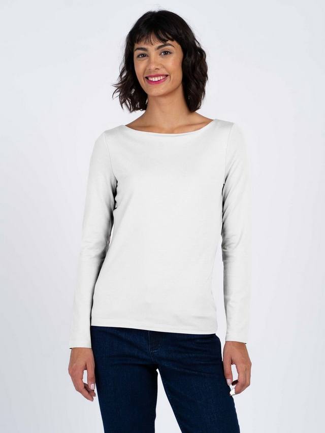 

Топ Darcey с v-образным вырезом и длинными рукавами, белый Celtic & Co., White