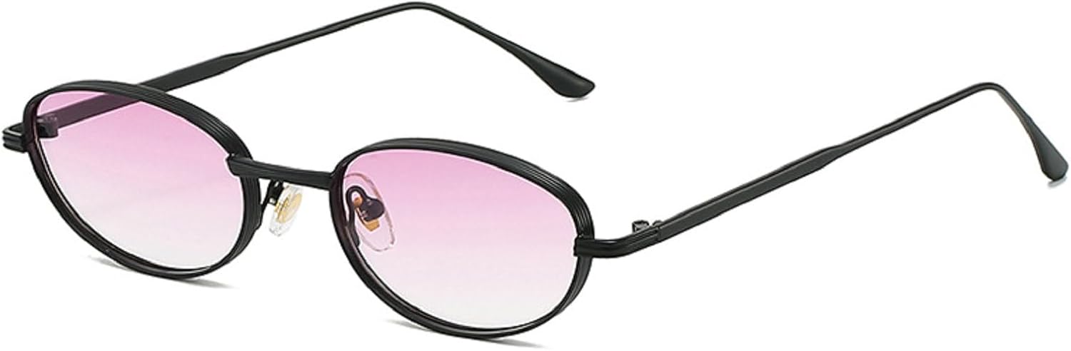 

Женские солнцезащитные очки в маленькой овальной оправе в стиле панк, роскошные винтажные металлические очки для вождения, классические солнцезащитные очки для активного отдыха, сексуальные солнцезащитные очки 3602 Melrose, Pink