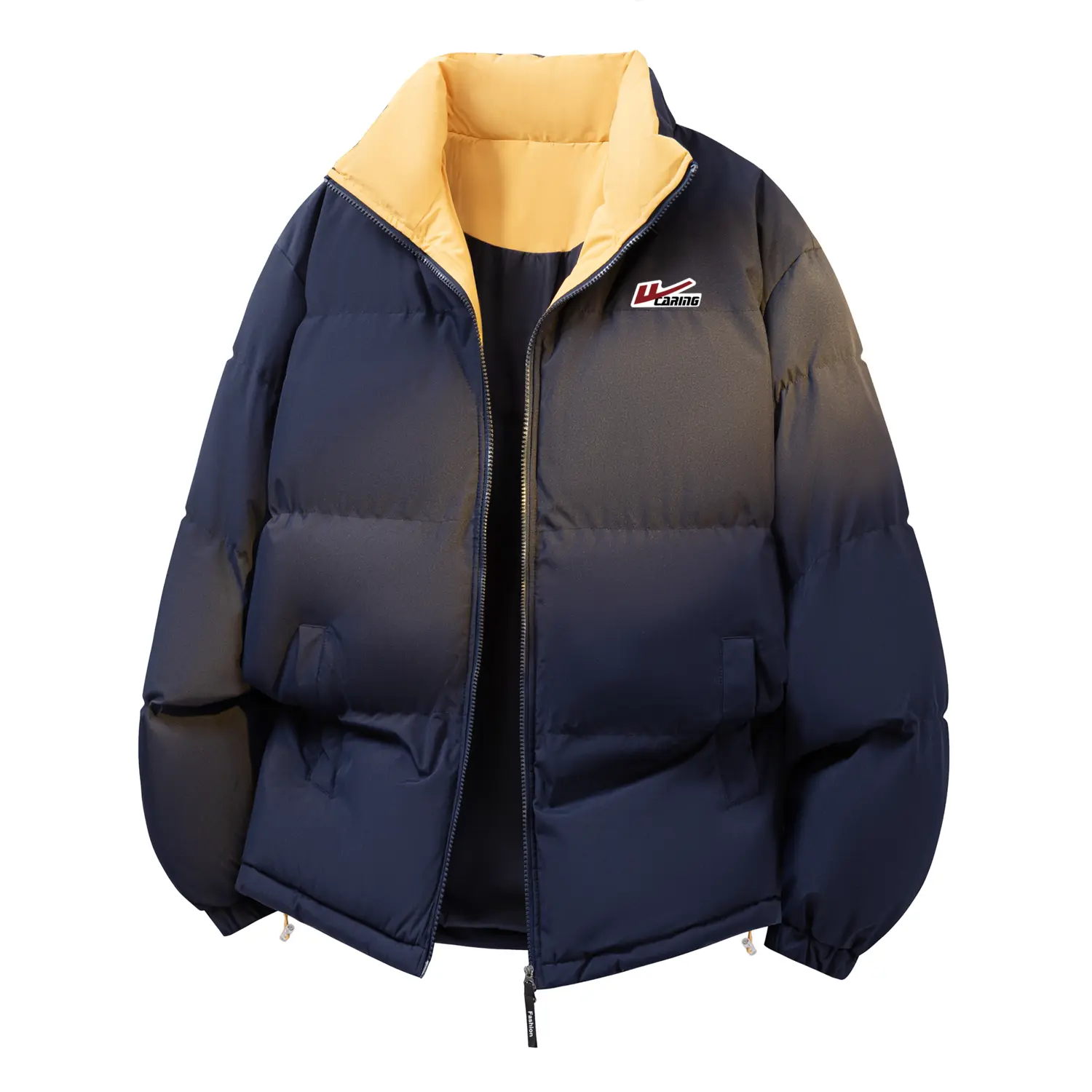 

Пуховик Unisex Stand Collar Thickened Padded Puffer Jacket WARRIOR, темно-синий (diy badge)