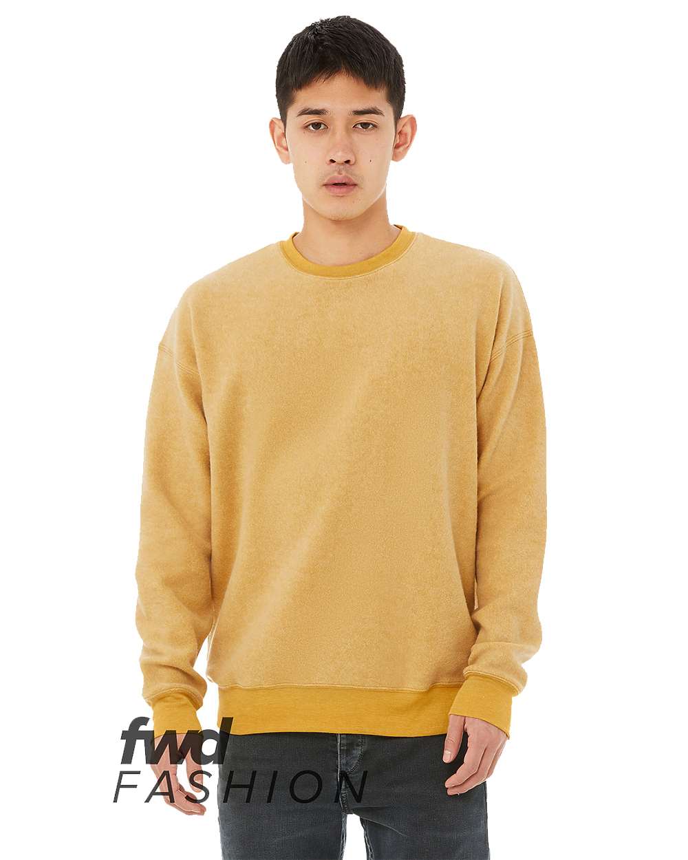 

Мужская толстовка FWD Fashion Sueded с заниженной линией плеч BELLA + CANVAS, цвет heather mustard