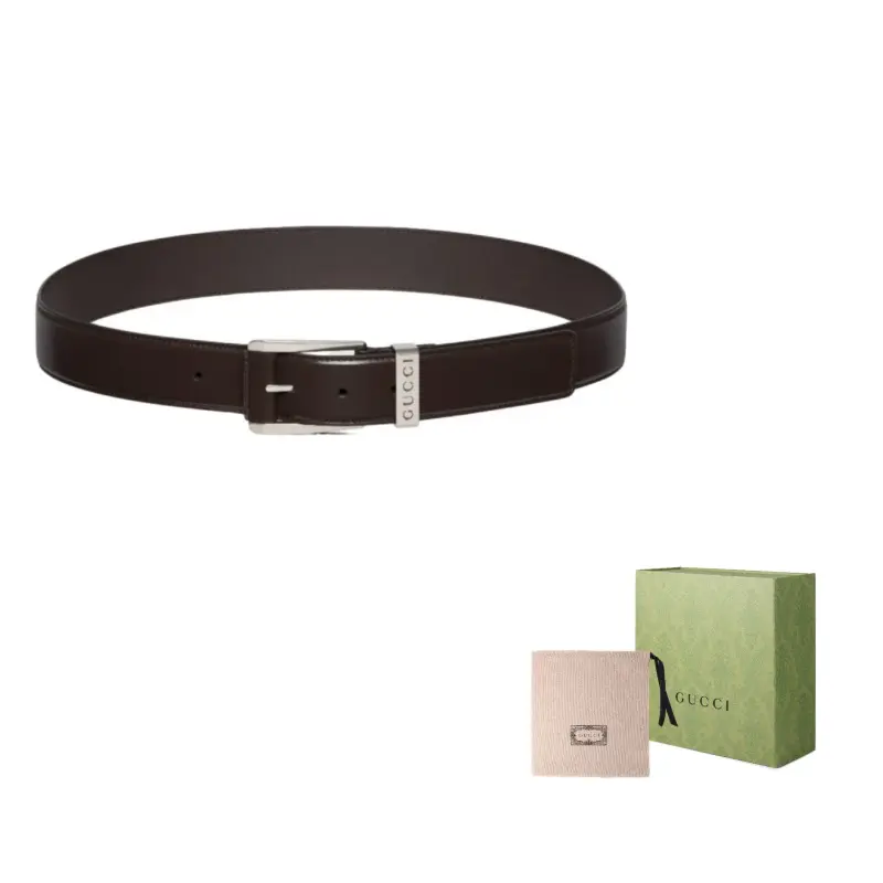 

GUCCI Ремень с квадратной пряжкой, Brown