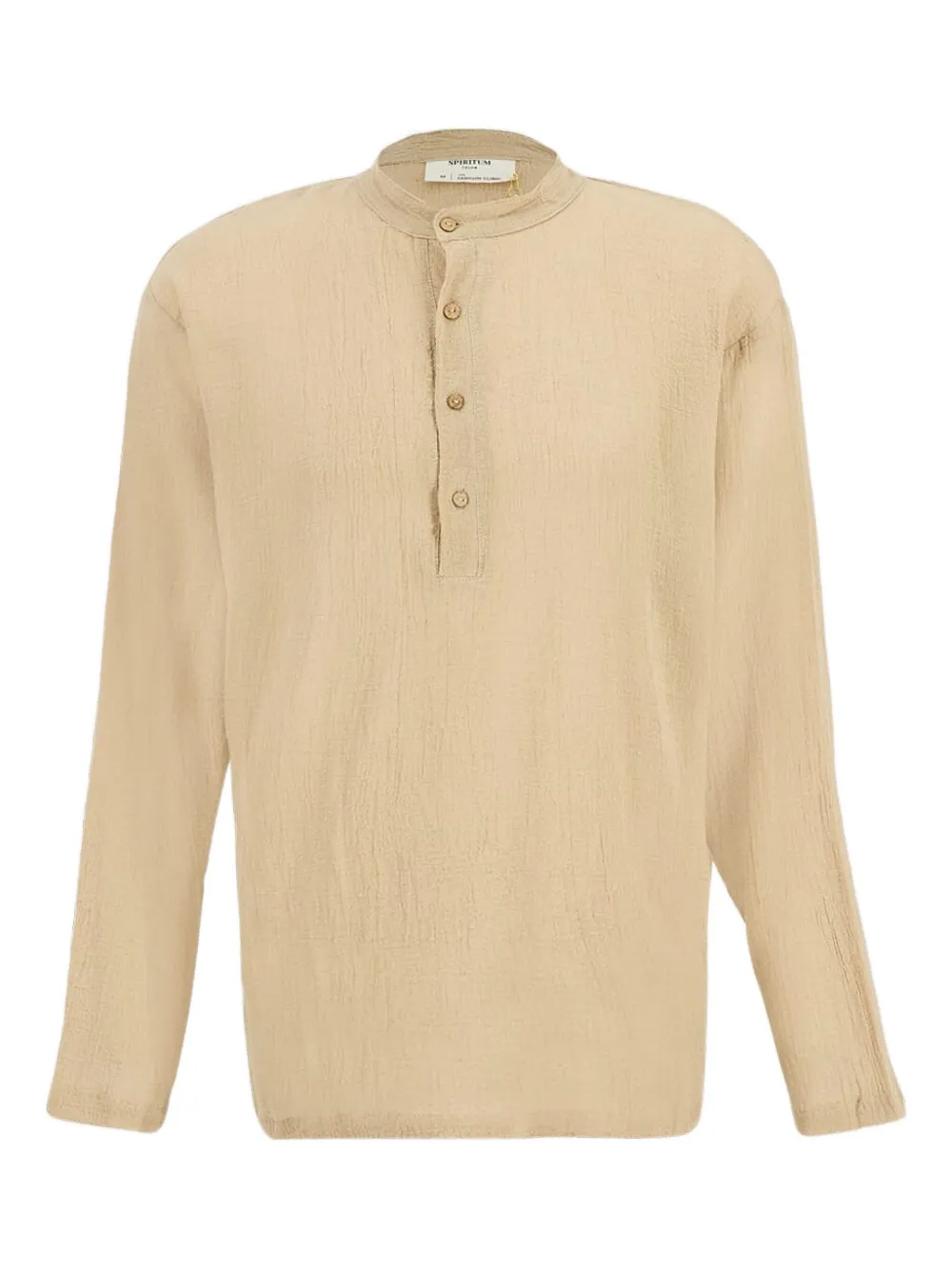 

Рубашка-футболка из хлопкового газа на пуговицах SPIRITUM TULUM, коричневый