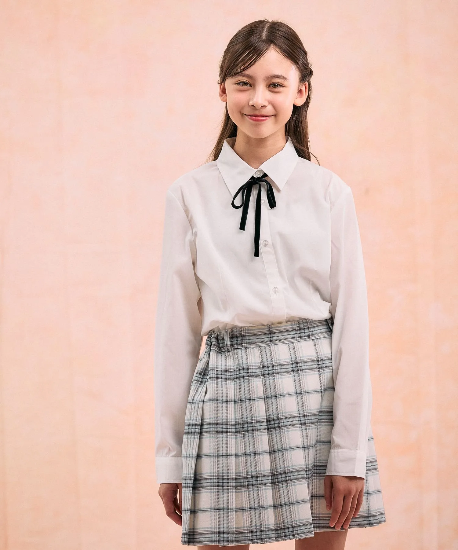 Выпускная форма/блузка с галстуком/детская/598258 GLOBAL WORK, Off White 05