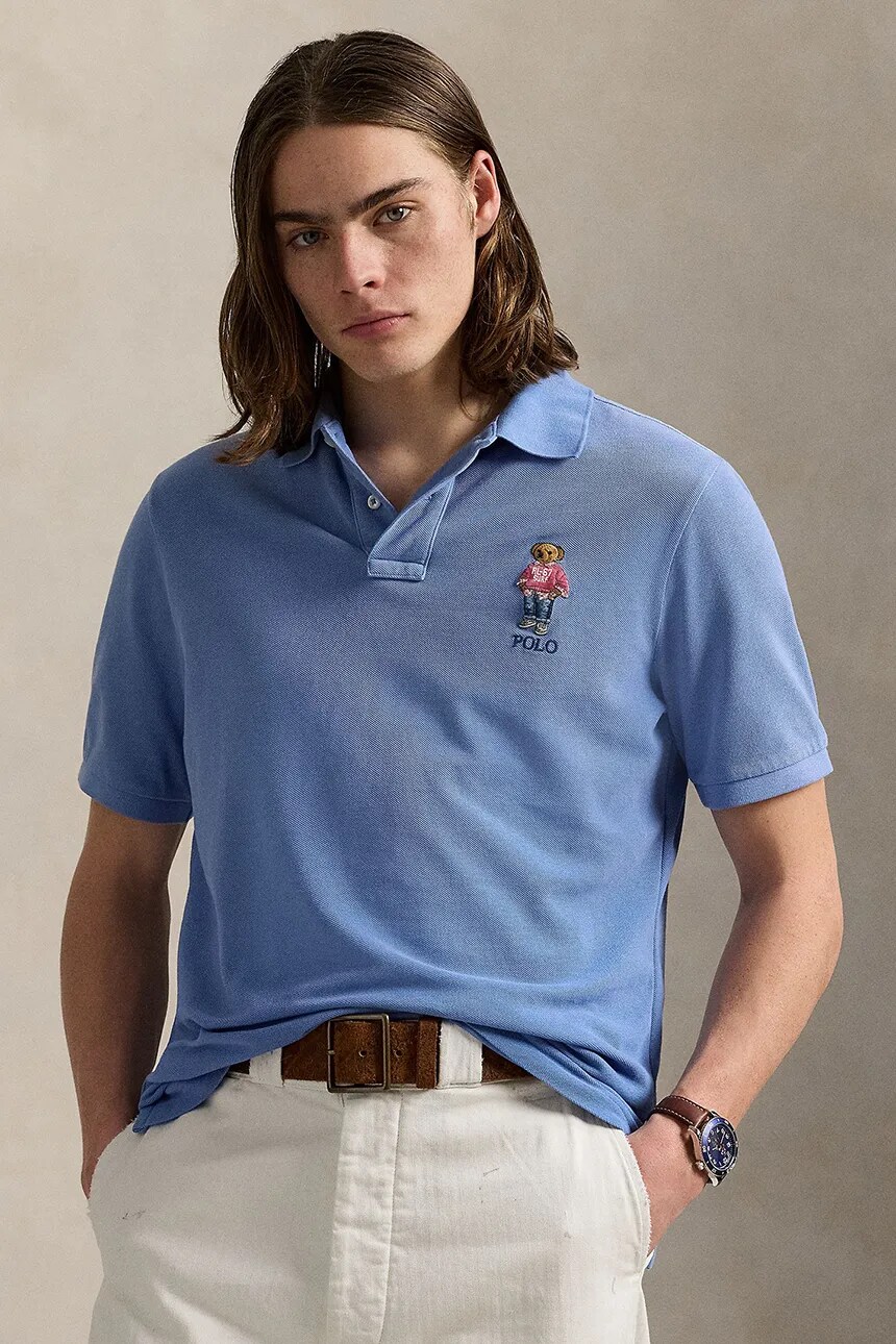 

Хлопковое поло Polo Ralph Lauren, синий