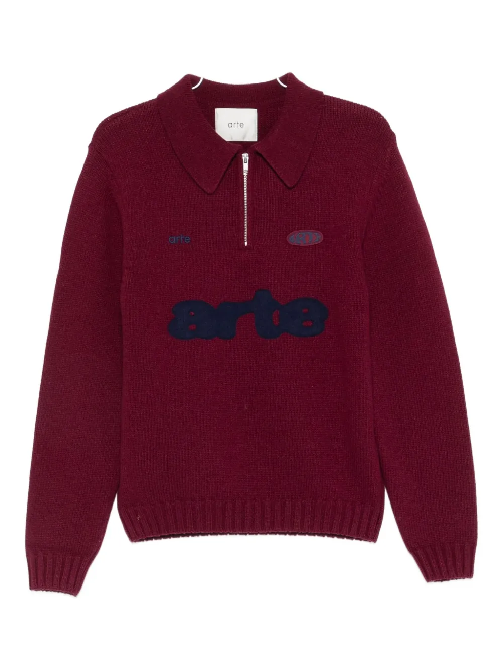 

Пуловер-поло с нашивкой-логотипом Arte Antwerp, красный