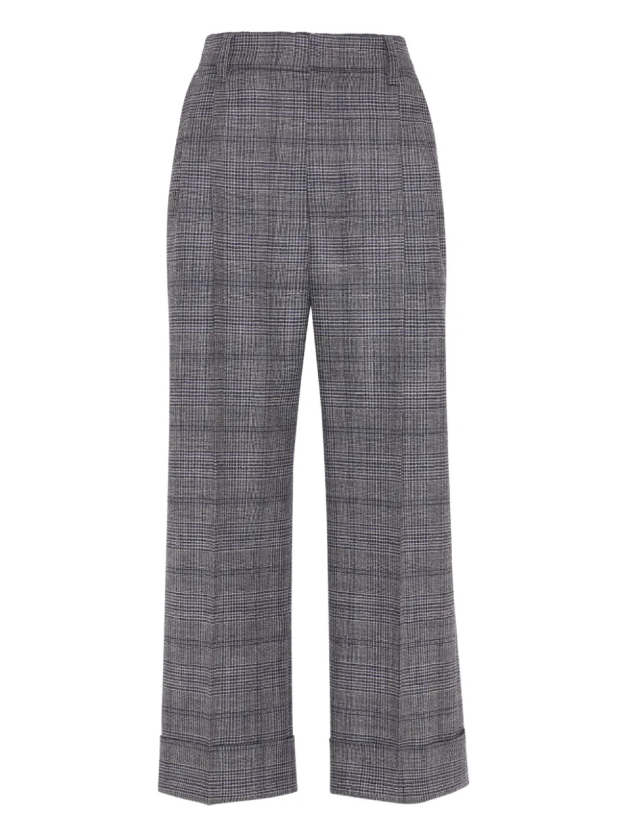

Brunello Cucinelli брюки в клетку Prince of Wales, серый