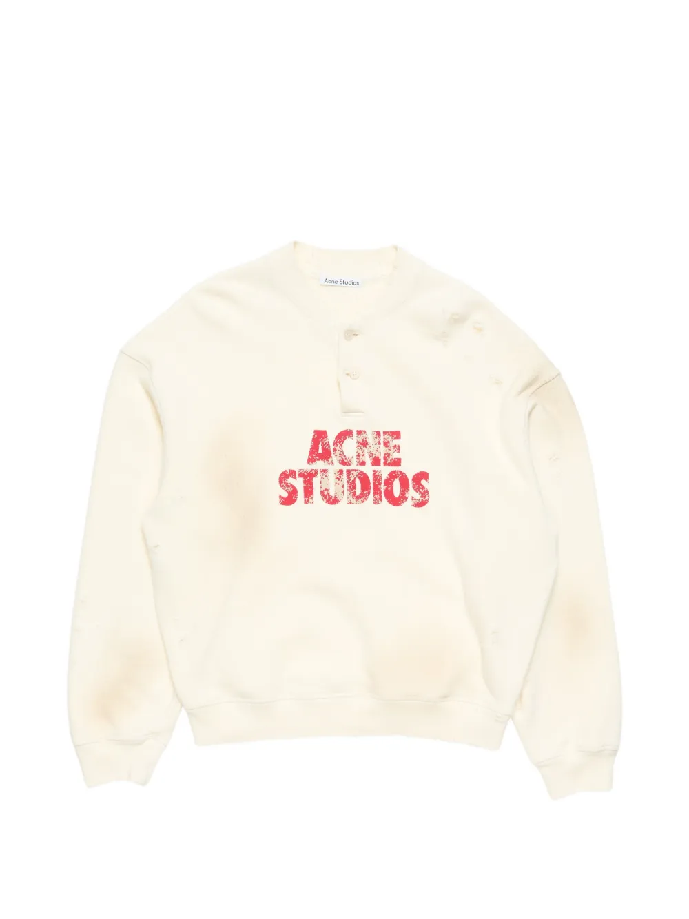 

Свитшот с принтом-логотипом Acne Studios, бежевый