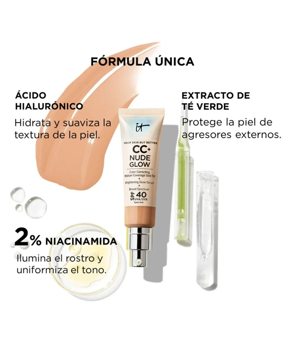 Тональная основа CC+ Nude Glow SPF 40+ It Cosmetics, Fair Ivry — фото 3