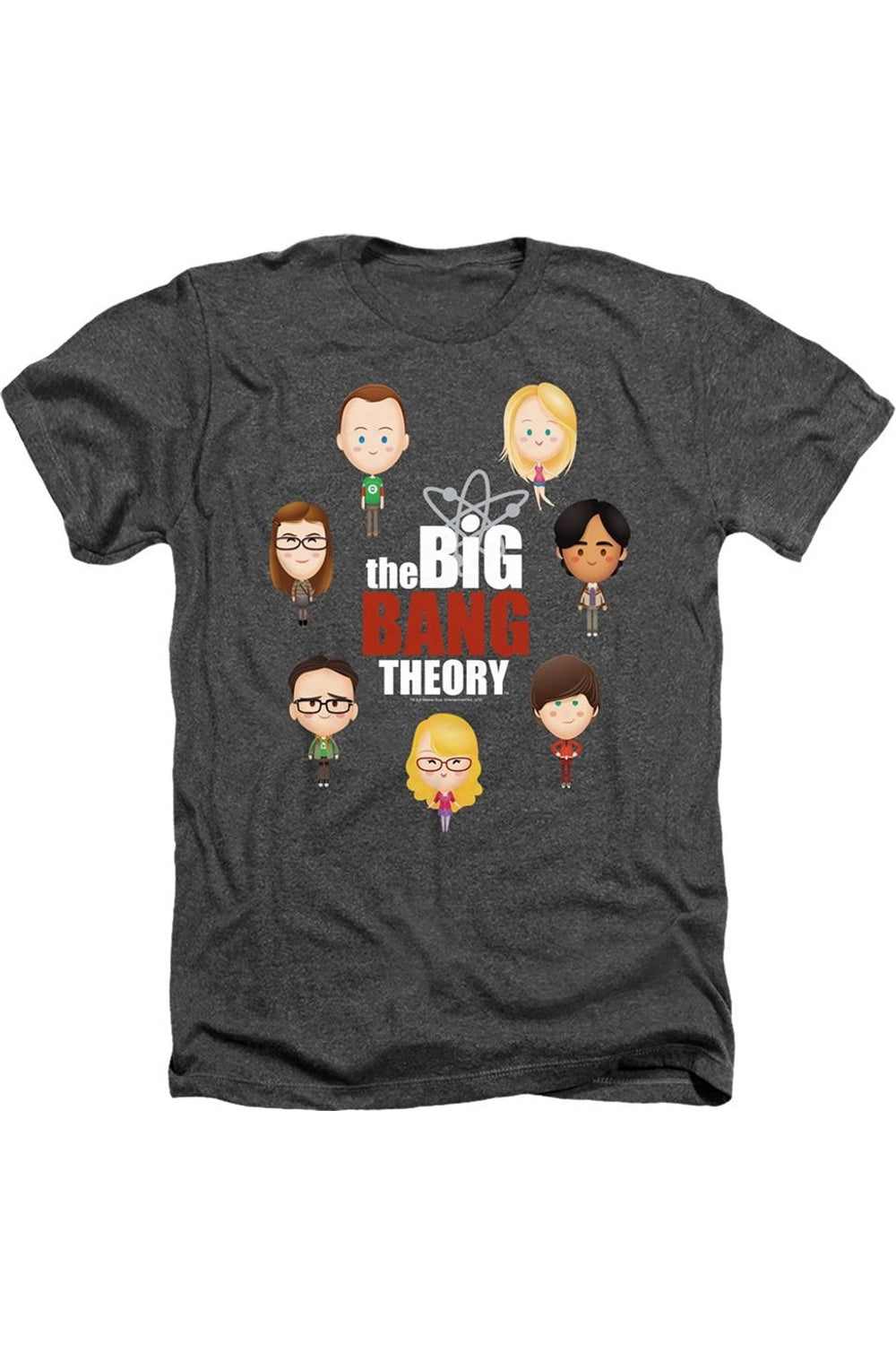 

Футболка/футболка с эмодзи Big Bang Theory для взрослых Heather Gildan, цвет charcoal