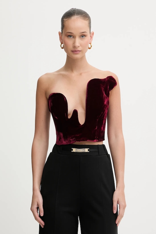 

Топ Bardot, бордовый