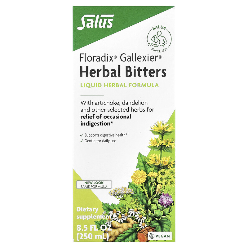 

Floradix, Gallexier травяная горькая настойка, 250 мл (8,5 жидк. Унции)