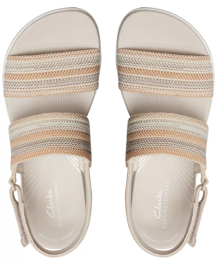 Женские сланцы Arla Stroll на шлепанцах с открытой пяткой Clarks, коричневый/бежевый — фото 4