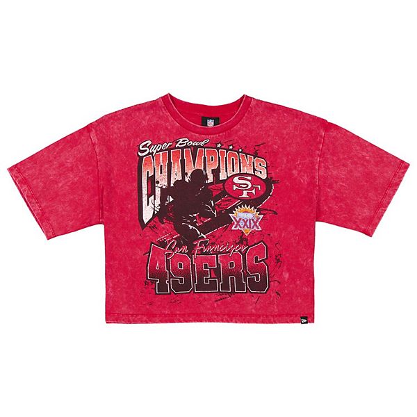 

Женская футболка San Francisco 49ers cropped boxy sport classics mineral wash New Era