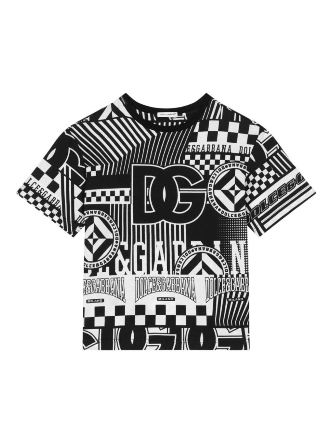 

Dolce & Gabbana Kids футболка с логотипом, черный