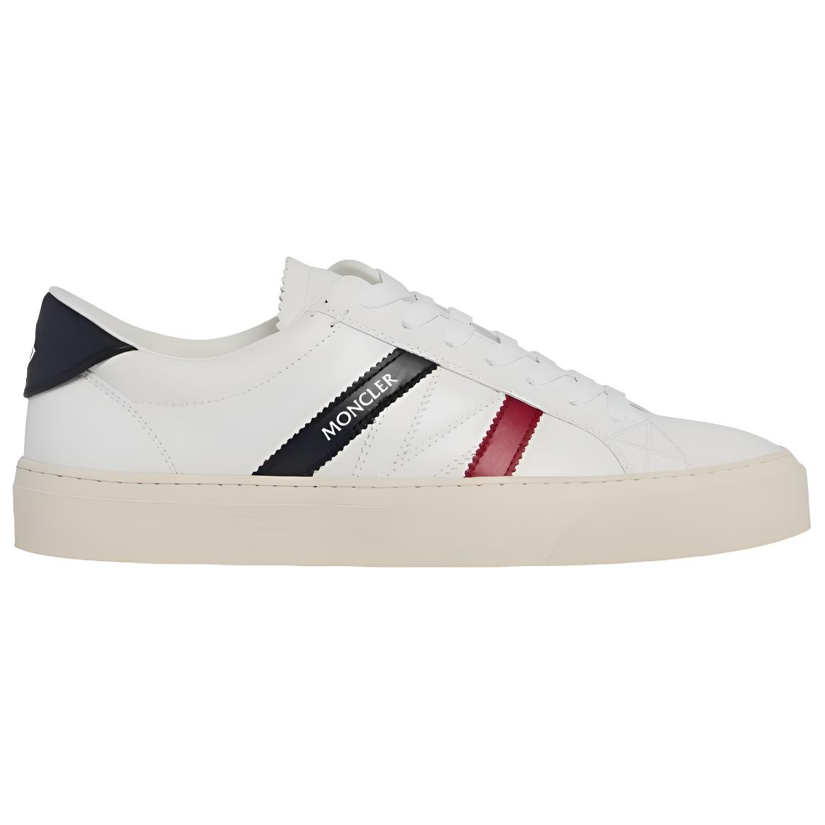 Moncler Мужские белые скейтерские кеды Monaco Low Top — фото 2