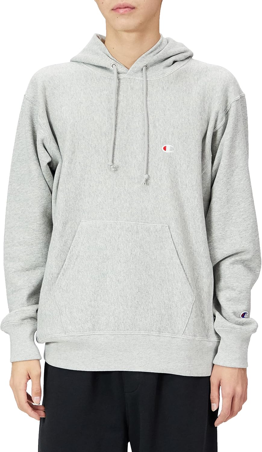 

Мужская толстовка Champion C3-W116 с длинным рукавом, флисовой подкладкой, 100% хлопок, 283 г, логотип One Point, свободный крой, объемная толстовка с капюшоном из ткани Reverse Weave (R), серый