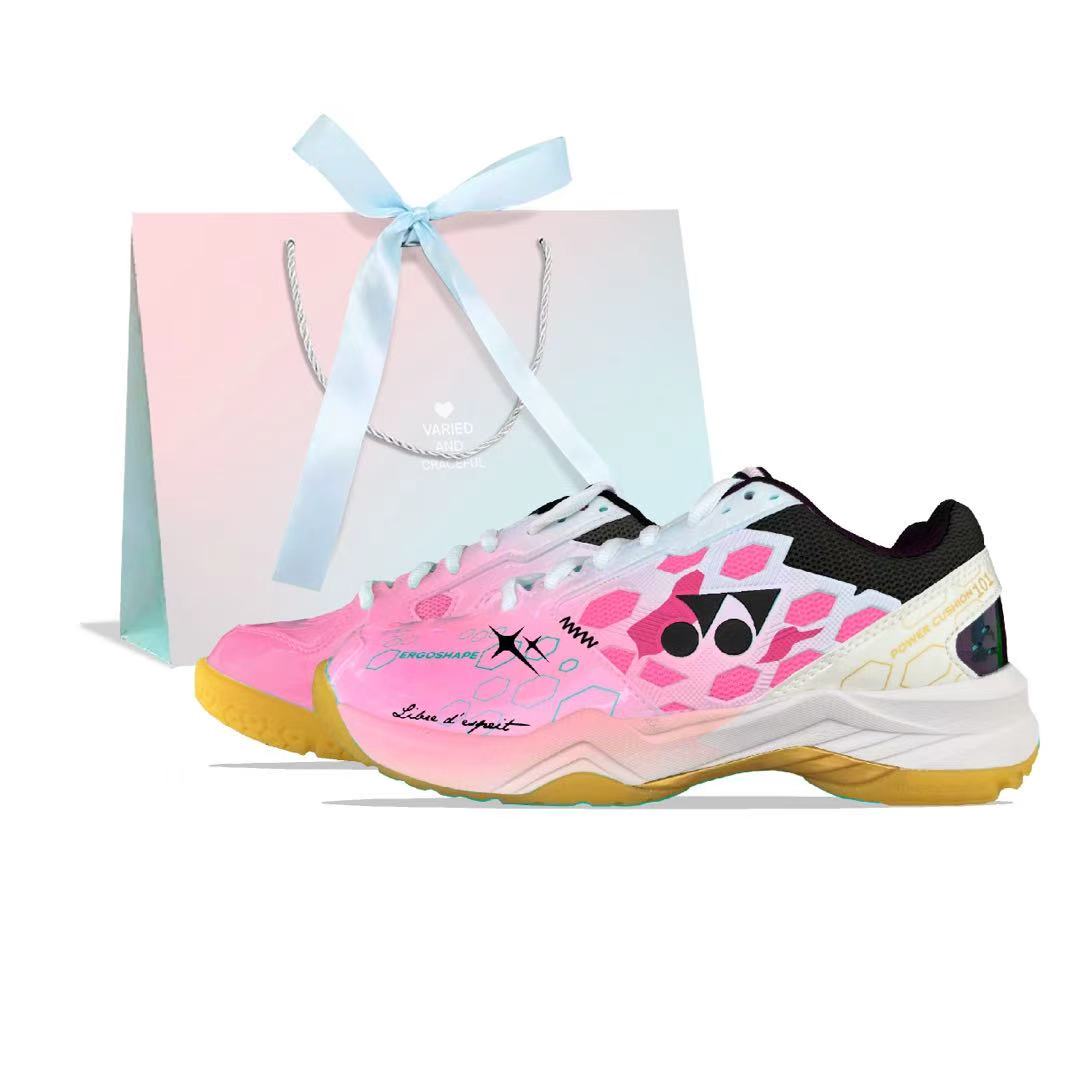 

Power Cushion амортизирующие и дышащие низкие бадминтонные кроссовки Unisex YONEX, розовый