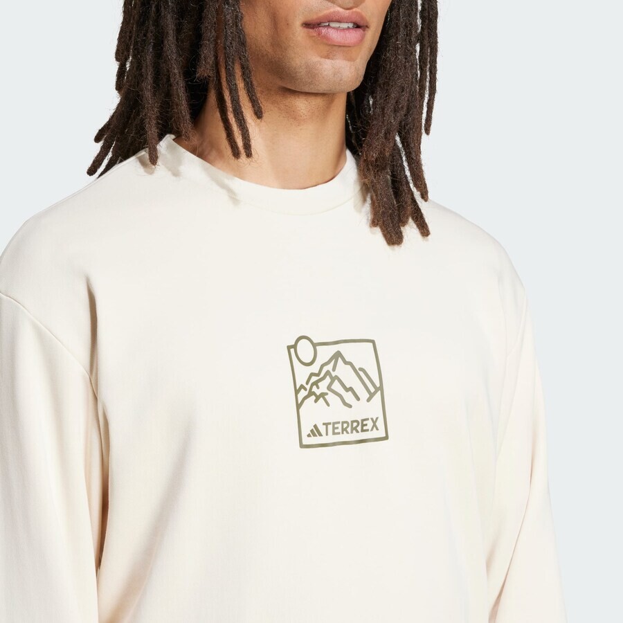 Свитер с капюшоном на молнии ADIDAS TERREX Athletic Sweatshirt, белый — фото 3