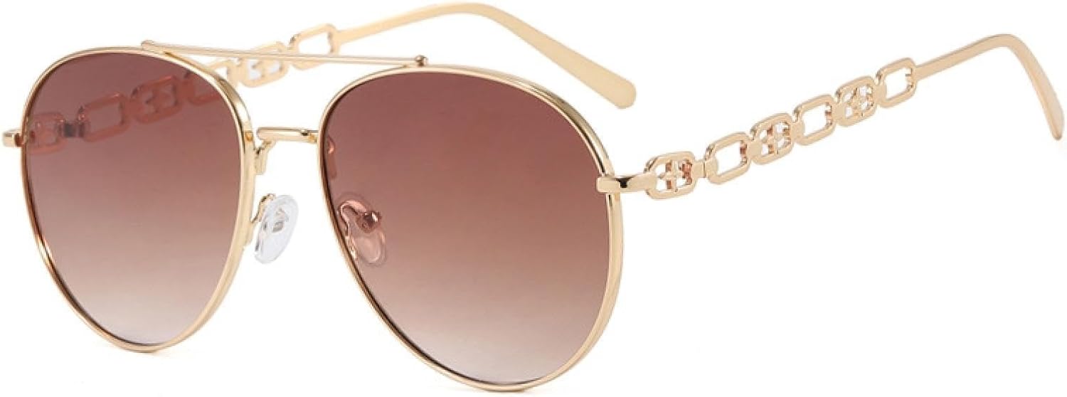 

Солнцезащитные очки с защитой от УФ-излучения UV400 | Металлический панк, большая оправа | Для женщин и мужчин, для занятий спортом на открытом воздухе и вождения DSVIGF, Tea