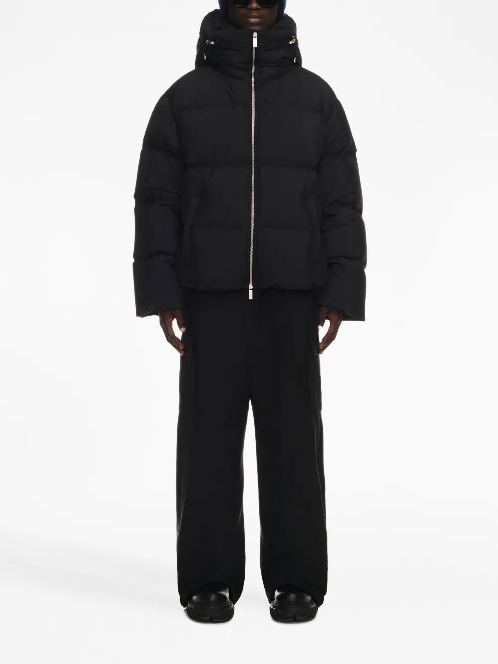 Пуховик на молнии OFF-WHITE, черный — фото 2