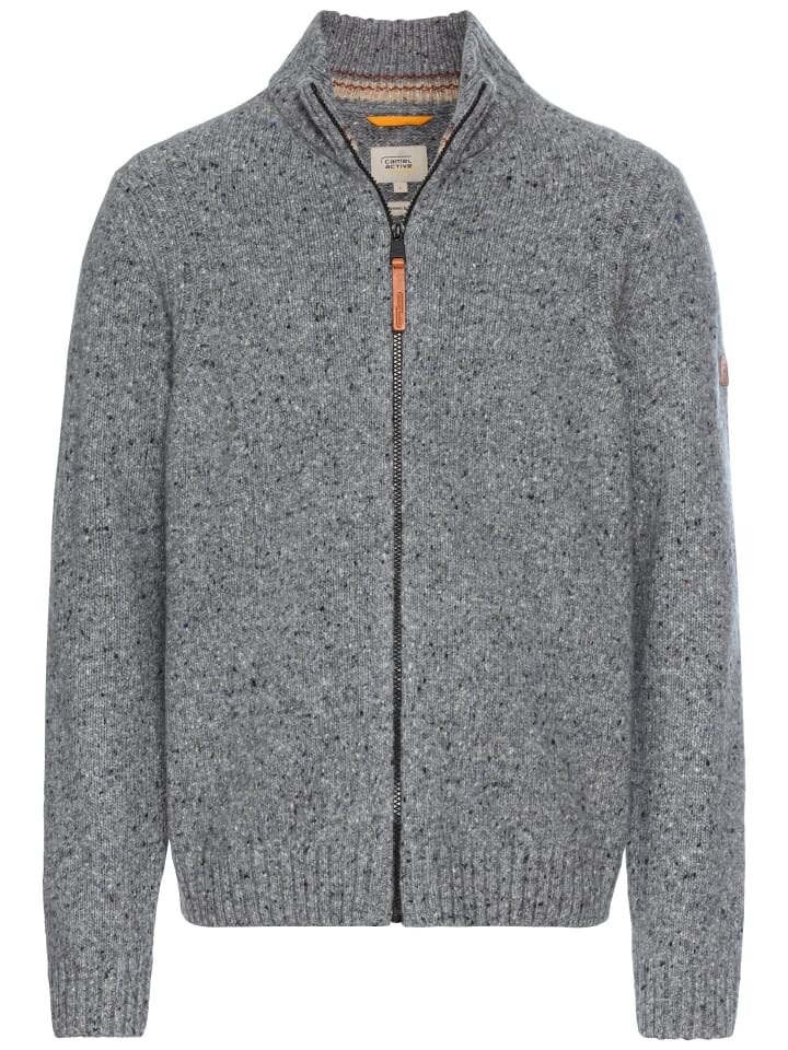 

Кардиган Camel Active Strickjacke aus nachhaltiger Merinowolle, серый