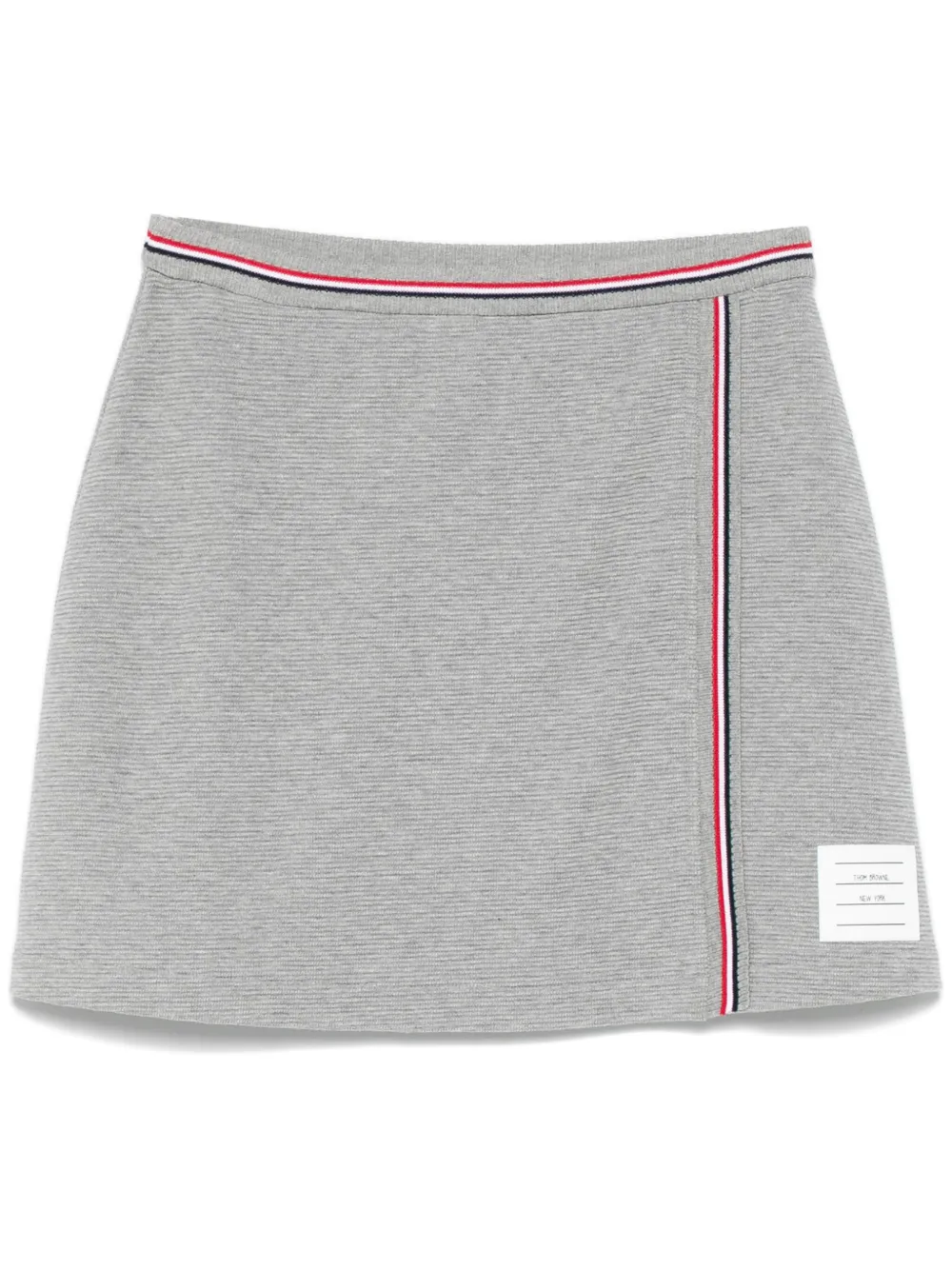 

Фактурная юбка мини THOM BROWNE, серый