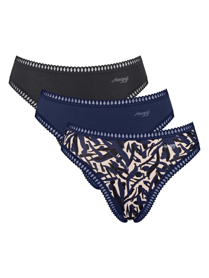 

Трусы Sloggi Slip 3er Pack, синий