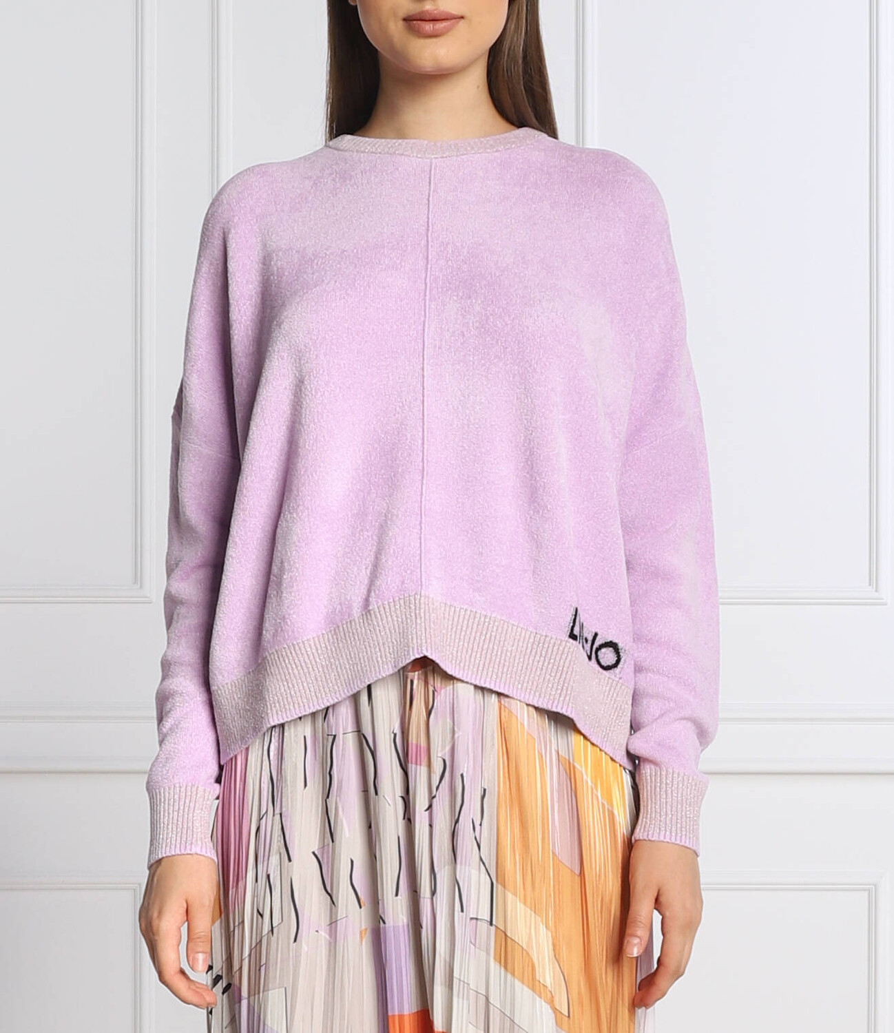 

Свитер Liu Jo Sport loose fit, фиолетовый