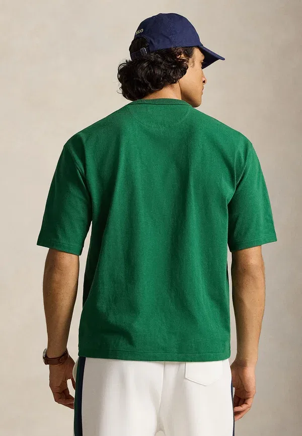 Футболка Polo Ralph Lauren Relaxed Fit Jersey Crewneck Basic T-Shirt, новый лесной — фото 3